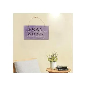 Ergonflow Pray About Everything Cartel de madera para_5