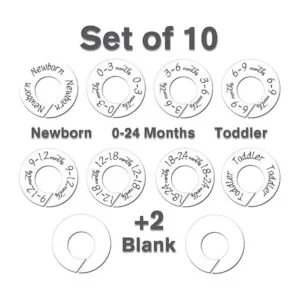 Juego de 10 separadores de armario para bebé desde recién_2