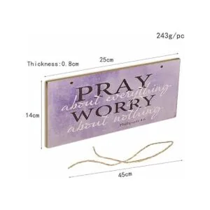 Ergonflow Pray About Everything Cartel de madera para_3