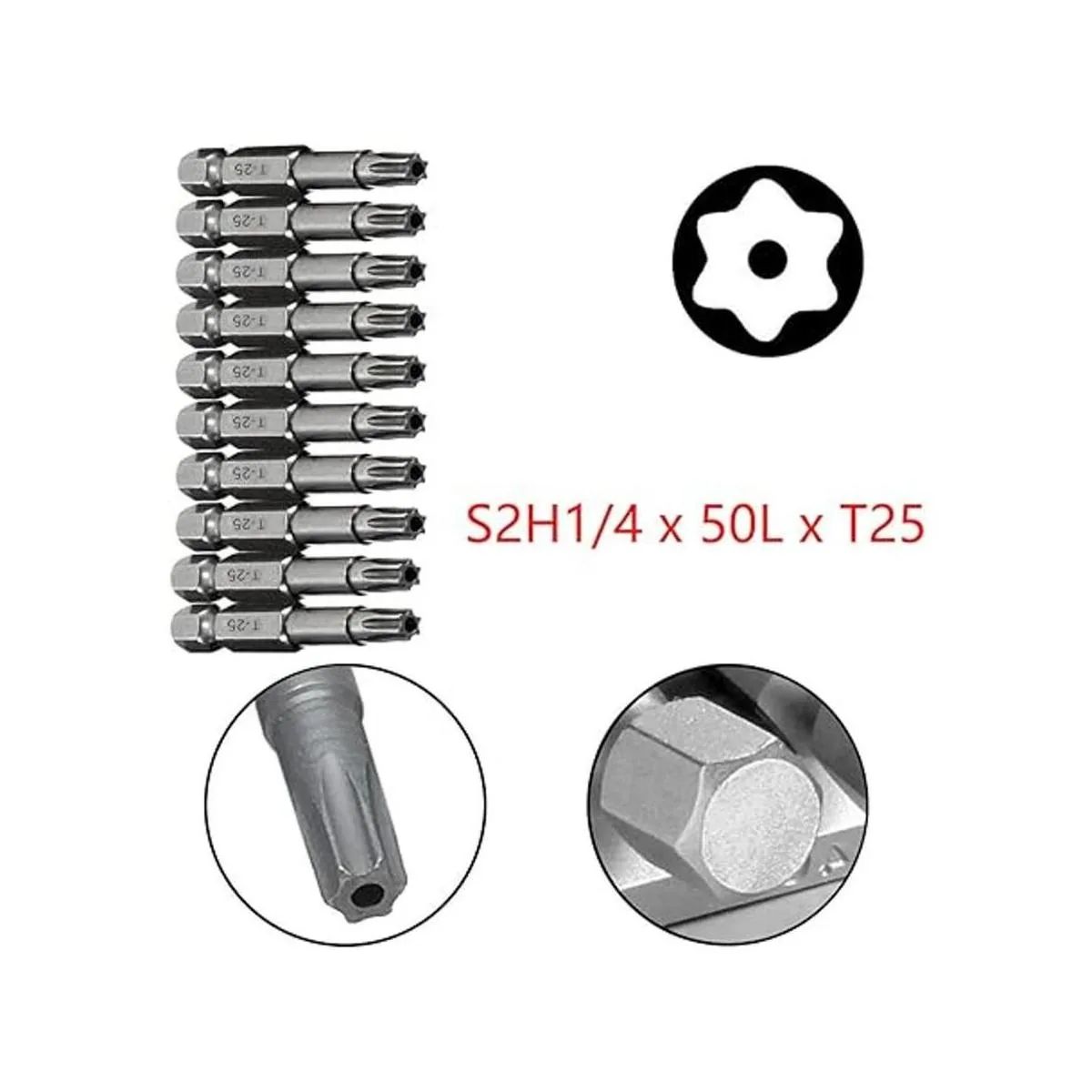 COMOK Juego de 10 brocas de destornillador magnético de_2