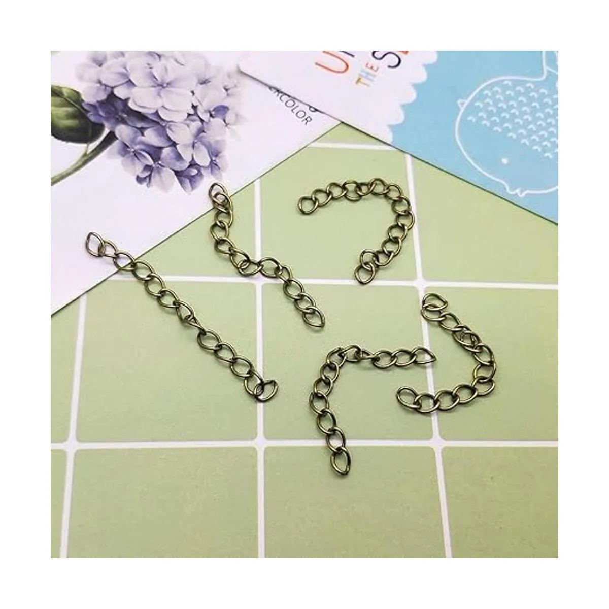 100 cadenas extensoras de bronce antiguo cadena de_7