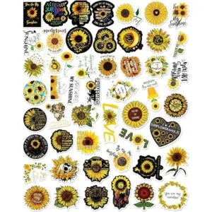 100 calcomanías de girasol calcomanías de girasol para_4