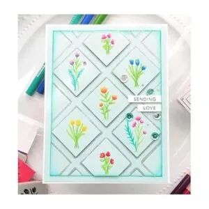 Troqueles de metal con marco rectangular de diamante_2