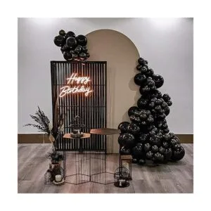 NISOCY Kit de arco de globos de látex negro 102_6