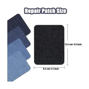 Paquete de 20 parches de mezclilla termoadhesivos de 3.7 x_2