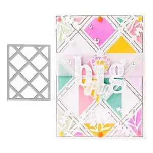 Troqueles de metal con marco rectangular de diamante_4