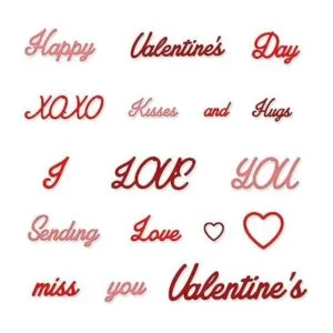 Hying Troqueles de corte de palabras de amor para el día_1
