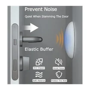 XoYoZo Topes de puerta protector de pared pomo de_7
