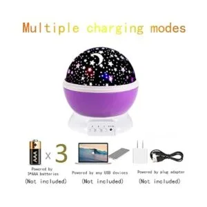 Luz nocturna de estrellas para niños 12 modos de luces_4