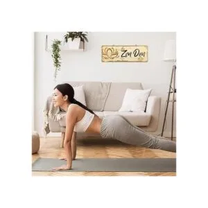 The Zen Den Letrero de madera de loto de 15.75 x 5.9_5