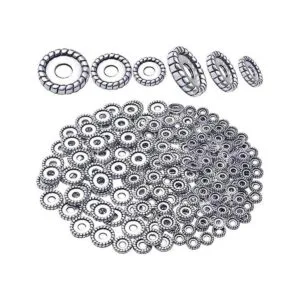 200 cuentas espaciadoras de aleación de plata antigua_1