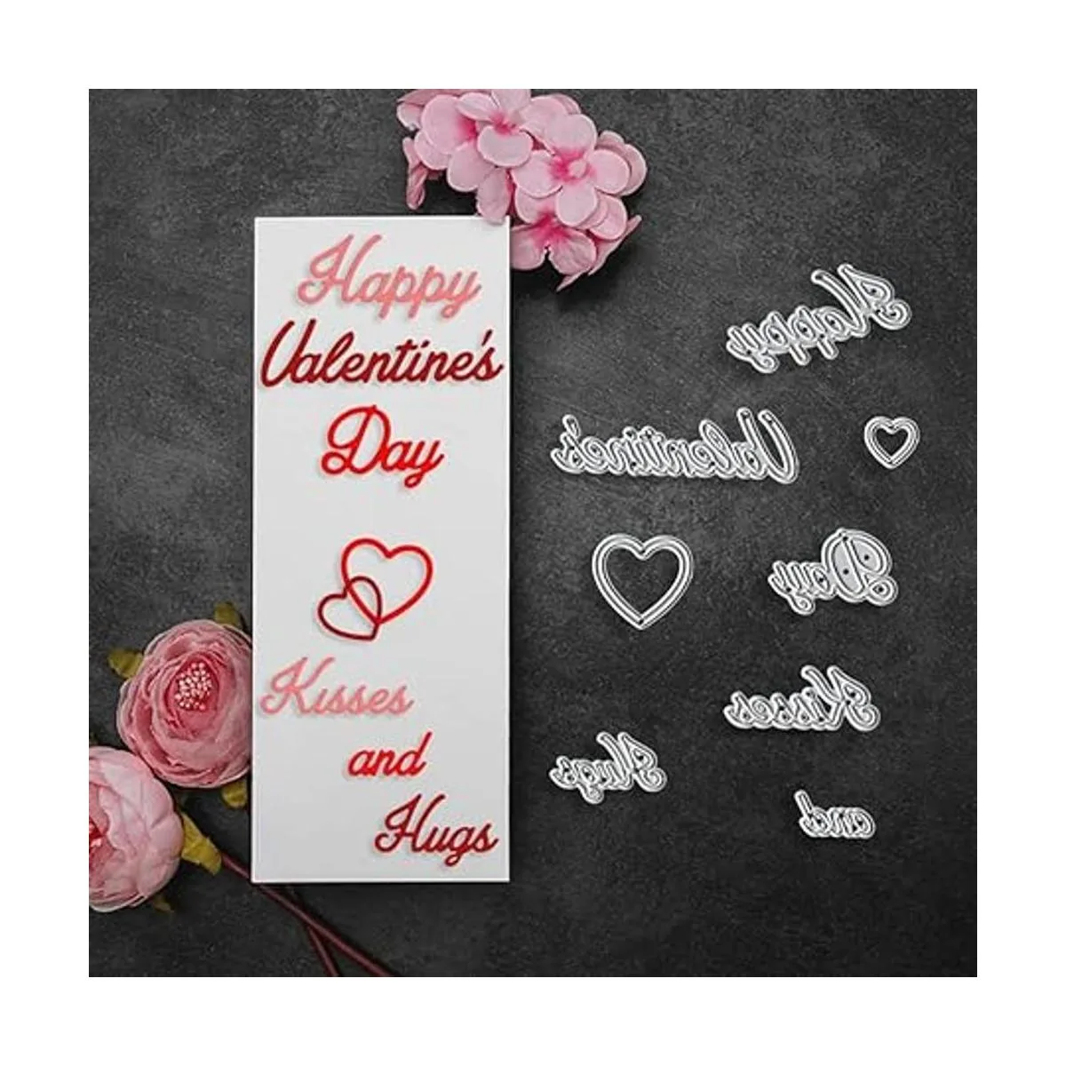 Hying Troqueles de corte de palabras de amor para el día_4