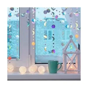 Ramadán Decoración iridiscente estrella luna círculo punto_5