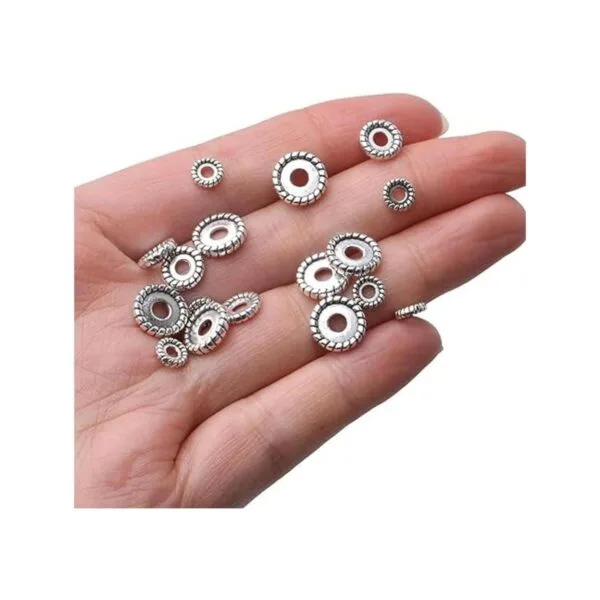 200 cuentas espaciadoras de aleación de plata antigua_7