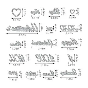 Hying Troqueles de corte de palabras de amor para el día_2