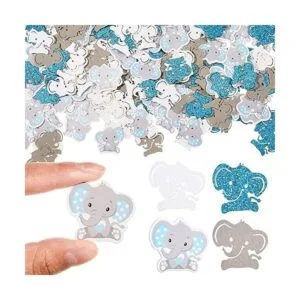320 piezas de confeti de baby shower de elefante_7