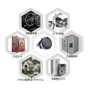 Ulincos interruptor pulsador momentáneo de metal negro_6