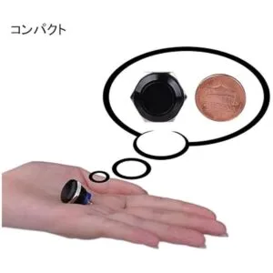 Ulincos interruptor pulsador momentáneo de metal negro_3