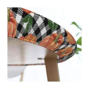 Fiokroo Mantel de tablero de ajedrez de calabazas de otoño_6