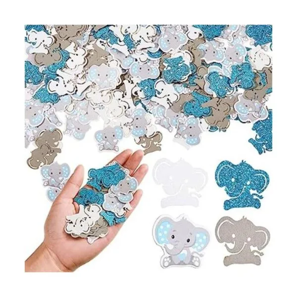 320 piezas de confeti de baby shower de elefante_1