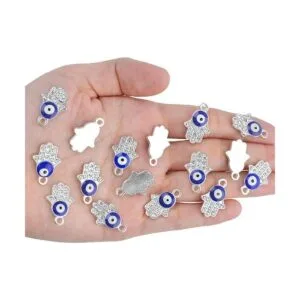 Hamsa Dije de mano con cuentas de mano colgante de mano_5