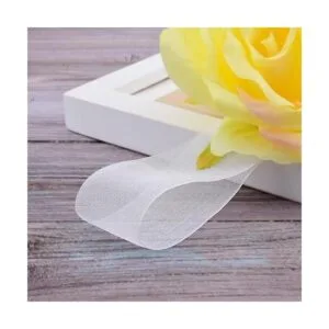 Hapeper Cinta de organza transparente de 112 pulgadas_2