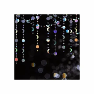 Ramadán Decoración iridiscente estrella luna círculo punto_1