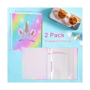 FIODAY 2 álbumes de fotos pequeños de 4 x 6 pulgadas mini_4