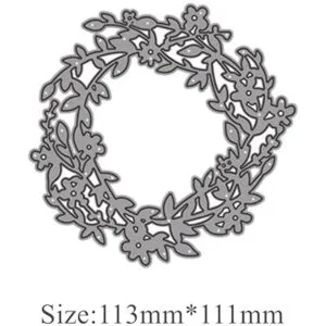 XMYXCRAFT Corona de hojas de flores troqueles de metal_2