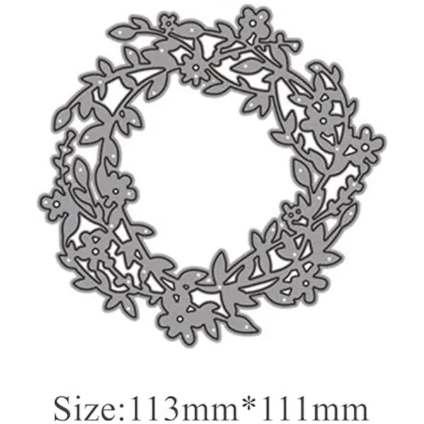 XMYXCRAFT Corona de hojas de flores troqueles de metal_2