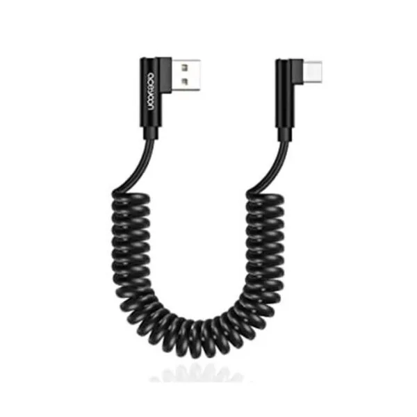 aceyoon Cable USB C en espiral de doble 90 grados USB_1
