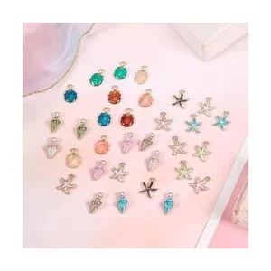 QXUJI 30 dijes de metal para concha de estrella de mar_7