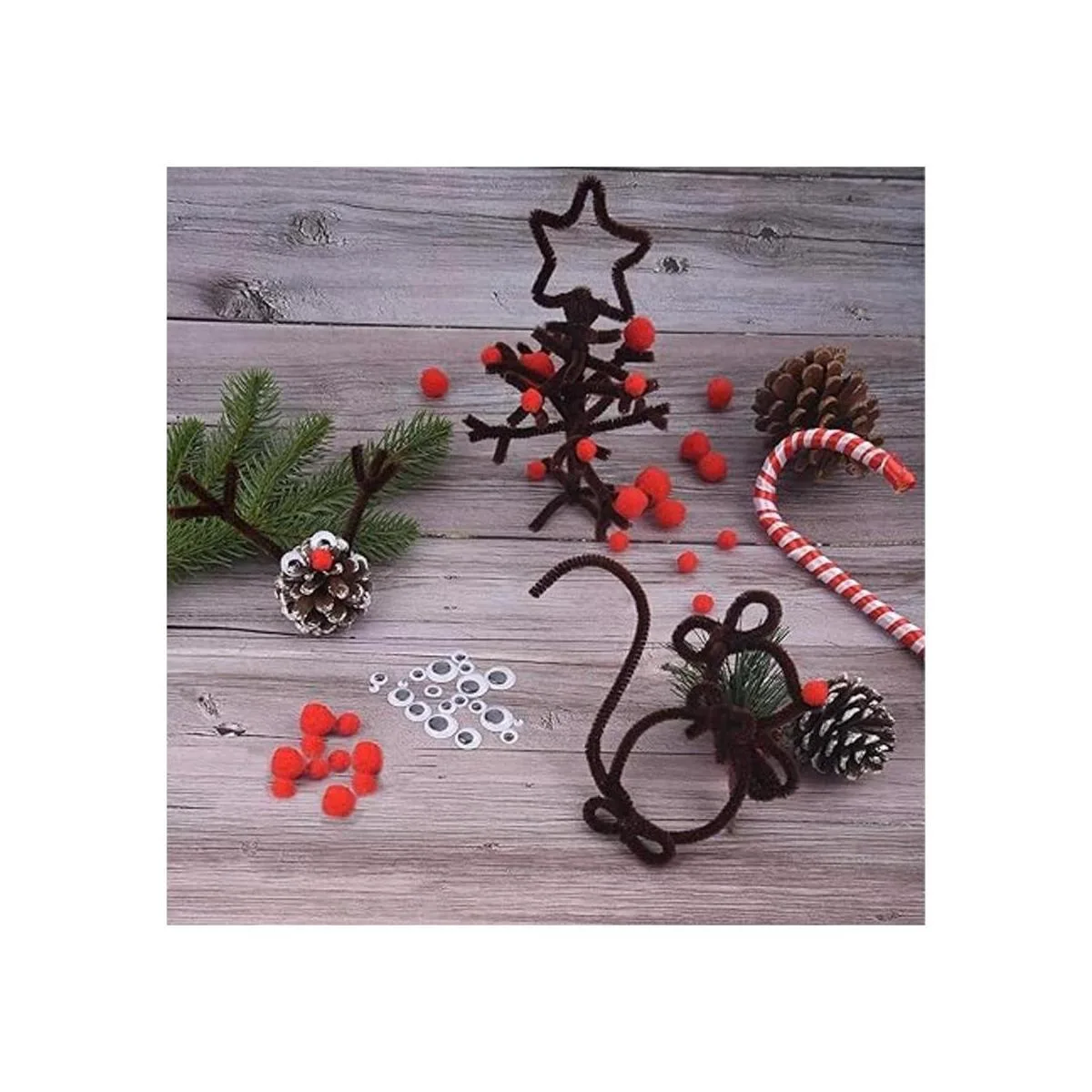 Livder Juego de 475 limpiadores de tuberías de Navidad_6