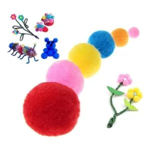 70 mini pompones suaves y esponjosos de 0.787 in hechos a_5