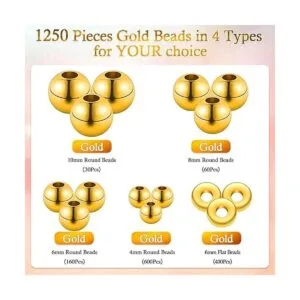 1250 cuentas espaciadoras doradas para hacer joyas_3