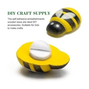 150 pegatinas de madera pequeñas abejas adornos_3