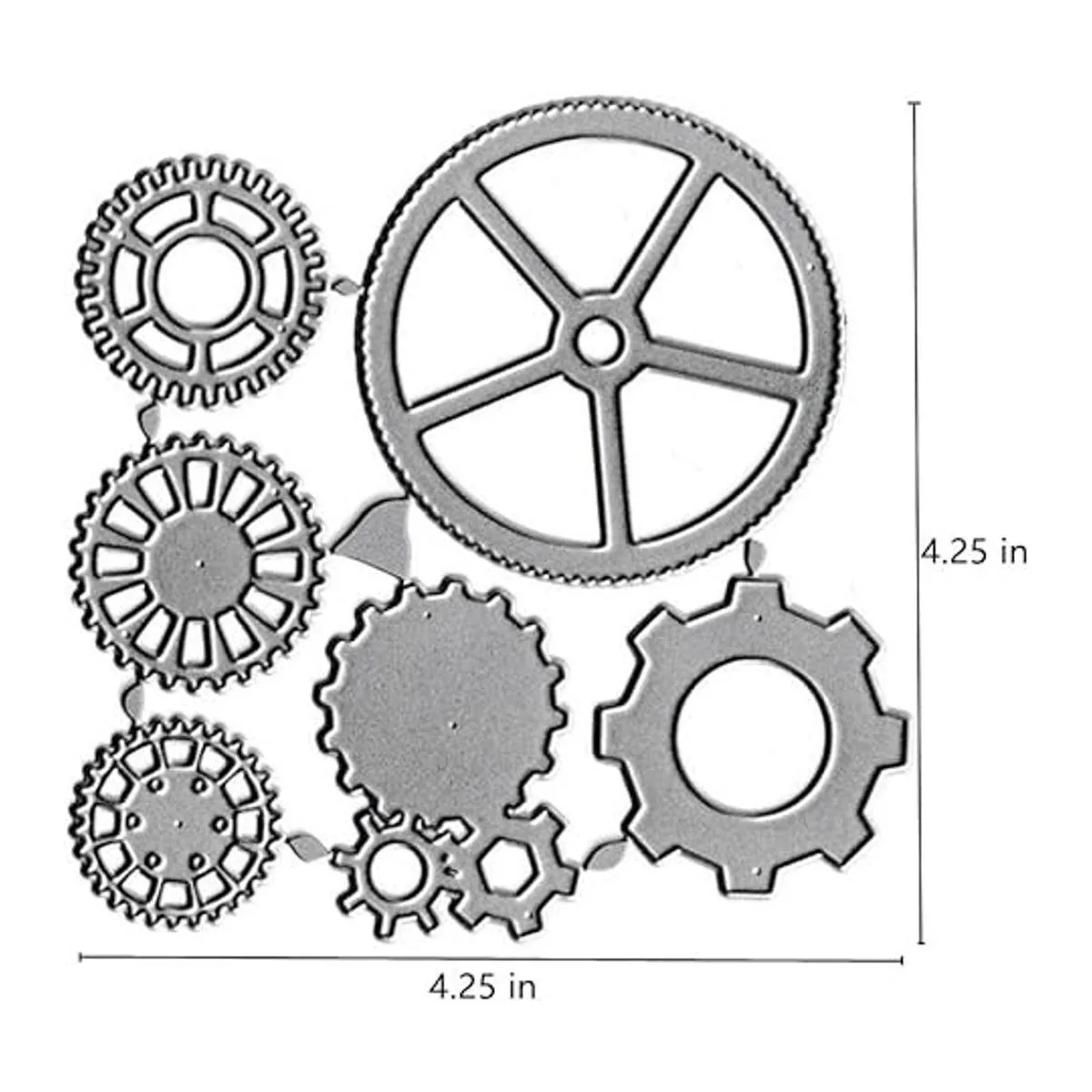 Juego de 6 troqueles de corte de engranajes troquelados_2