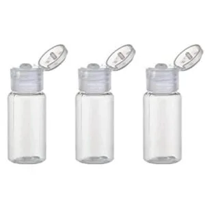12PCS 1.0 fl oz 1oz BPA Free Clear Empty Plastic Flip Cap_1