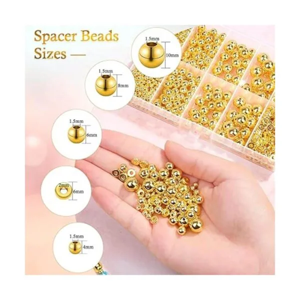 1250 cuentas espaciadoras doradas para hacer joyas_4