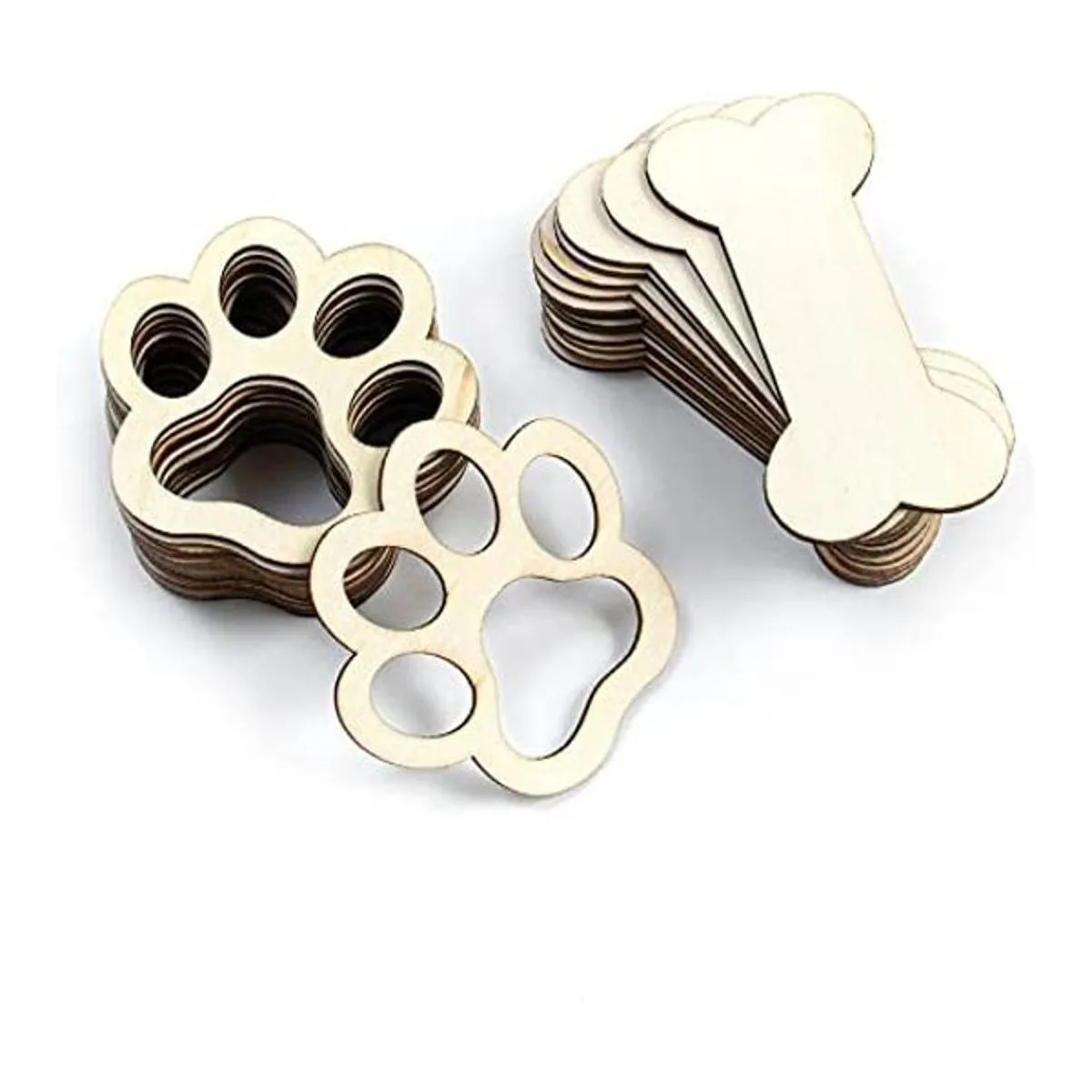 Framendino 30 unidades de madera sin terminar huesos de_1