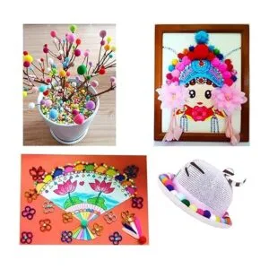 70 mini pompones suaves y esponjosos de 0.787 in hechos a_3