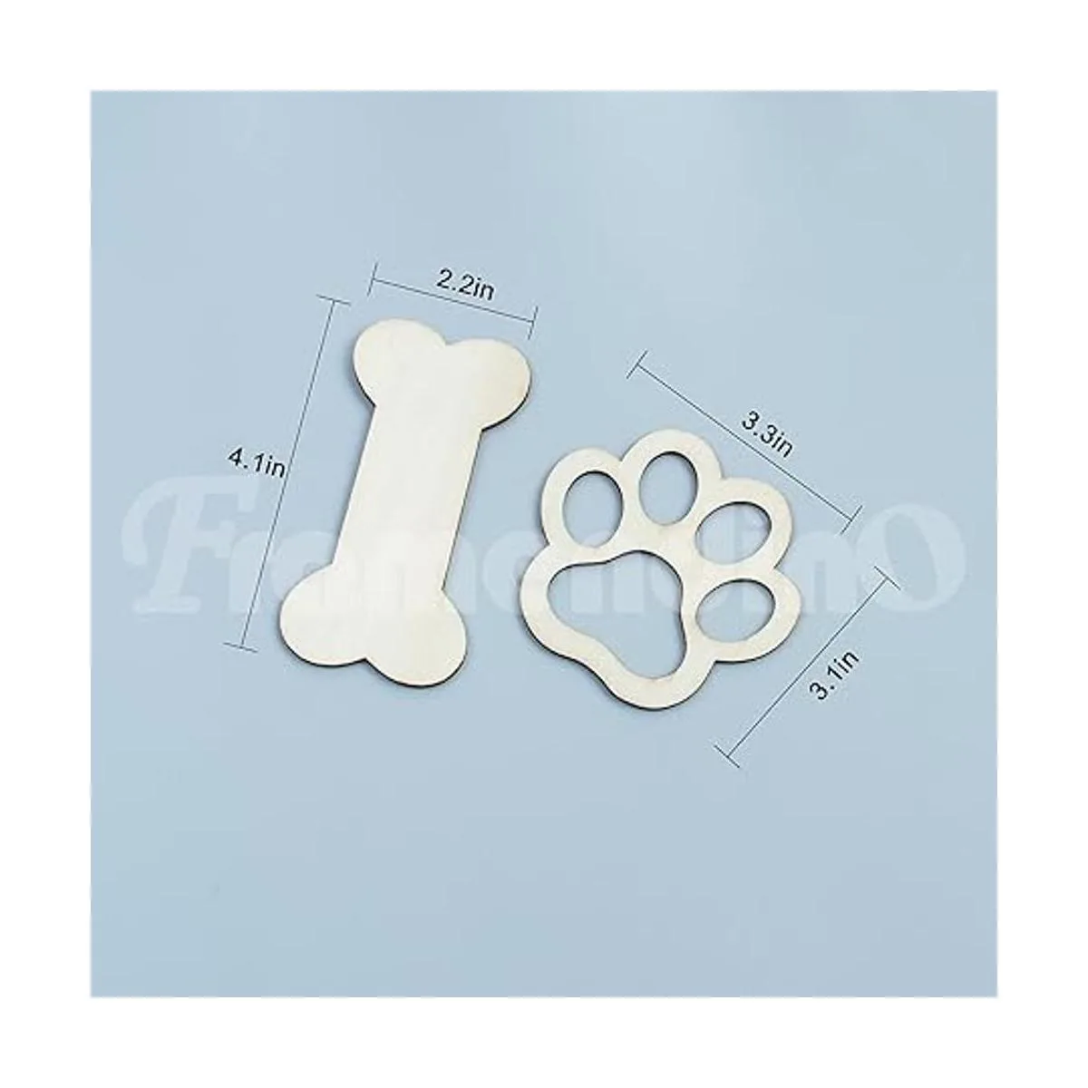 Framendino 30 unidades de madera sin terminar huesos de_2