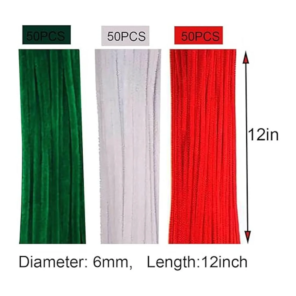 Juego de 150 limpiadores de tuberías de Navidad que_2