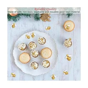 CCOZN 50 piezas de abejas pequeñas de resina decoración_6