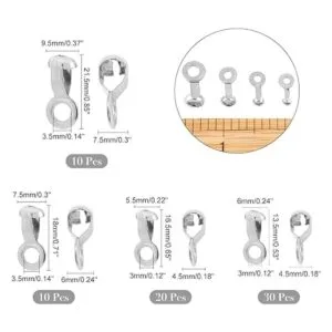 NBEADS 70 conectores de cadena de bola 0.094 in0.118_2