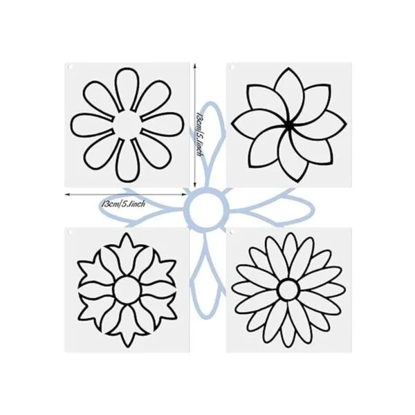 Juego de plantillas de 9 piezas para acolchar plantillas_2