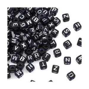 FASHEWELRY 500 cuentas de letras acrílicas de 0.197 x_1