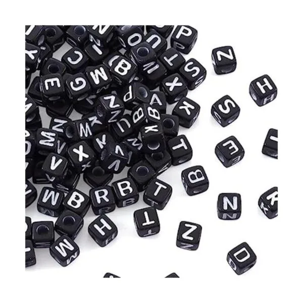FASHEWELRY 500 cuentas de letras acrílicas de 0.197 x_1