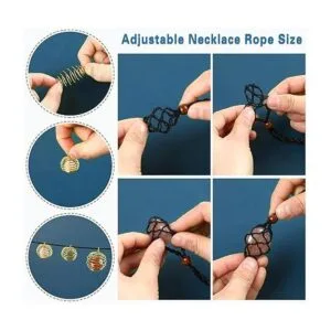 2 cuerdas de collar de cristal soporte de piedra vacía_3