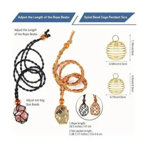 2 cuerdas de collar de cristal soporte de piedra vacía_2